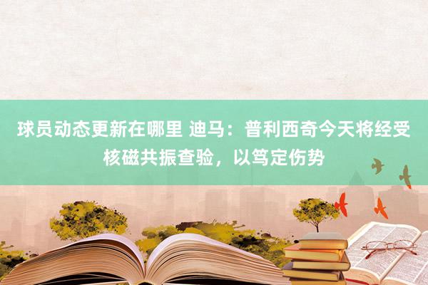 球员动态更新在哪里 迪马：普利西奇今天将经受核磁共振查验，以笃定伤势