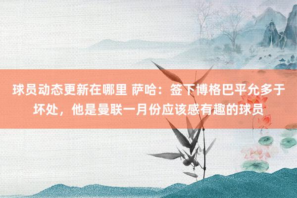 球员动态更新在哪里 萨哈：签下博格巴平允多于坏处，他是曼联一月份应该感有趣的球员