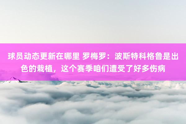 球员动态更新在哪里 罗梅罗：波斯特科格鲁是出色的栽植，这个赛季咱们遭受了好多伤病