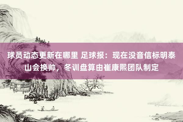 球员动态更新在哪里 足球报：现在没音信标明泰山会换帅，冬训盘算由崔康熙团队制定