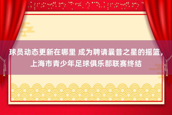 球员动态更新在哪里 成为聘请曩昔之星的摇篮，上海市青少年足球俱乐部联赛终结