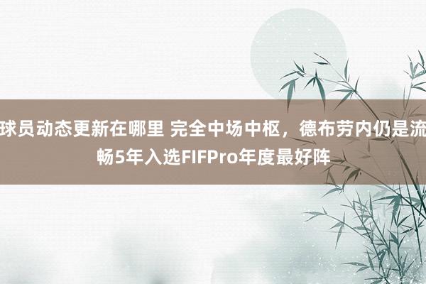 球员动态更新在哪里 完全中场中枢，德布劳内仍是流畅5年入选FIFPro年度最好阵